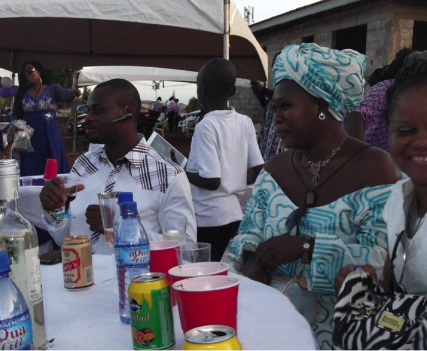 With Yvonne, Dr Bortey, Angela and Esther